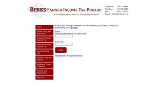Berks EIT - Employer Login - Berks Earned income Tax Bureau