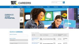 Best Buy Careers: Search