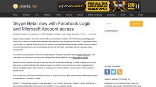 Skype Beta: now with Facebook Login and Microsoft Account access ...