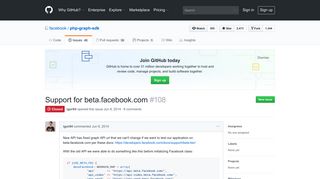 Support for beta.facebook.com · Issue #108 · facebook/php-graph-sdk ...