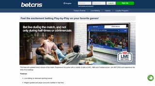 Live Sports Betting at BETCRIS.com - Live Betting Odds