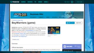 BeyWarriors (game) | Beyblade Wiki | FANDOM powered by Wikia