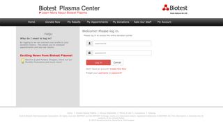 Biotest Plasma Center - Donor Portal