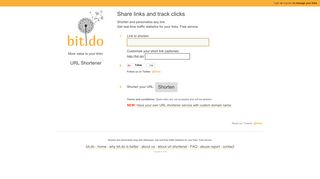 Bit.do URL Shortener - Shorten, customize and track your links