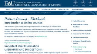 Distance Learning - Blackboard : Florida Atlantic University - Christine ...