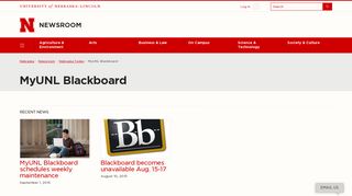 MyUNL Blackboard | Newsroom | University of Nebraska–Lincoln