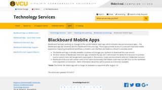 Blackboard Mobile Apps | Technology Services | VCU