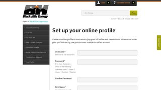 Create an Account - Black Hills Energy