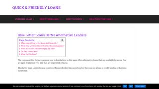 Blue Letter Loans Now With Great Alternative Loan Lenders