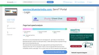 Access service.bluestarindia.com. ServIT Portal - Login