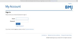 BMJ My Account - Sign in