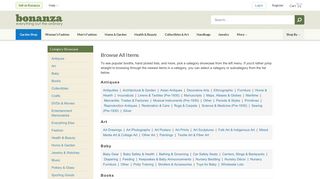 Browse Categories - Bonanza