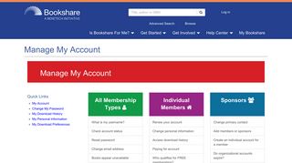 Manage My Account | Bookshare