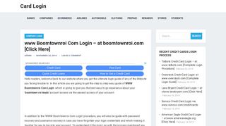 WWW Boomtownroi Com Login – at boomtownroi.com [Click Here ...