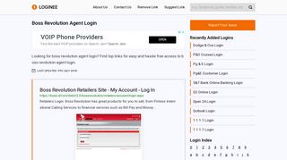 Boss Revolution Agent Login