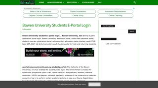 Bowen University Students E-Portal Login - Schoolinfo.com.ng