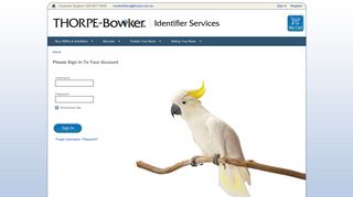 Sign In - | Thorpe-Bowker | Identifier Services