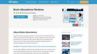 Brain Abundance Reviews - Is it a Scam or Legit? - HighYa