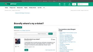Bravofly where's my e-ticket? - Bargain Travel Message Board ...