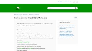 I want to renew my BridgeClubLive Membership – Bridge Club Support