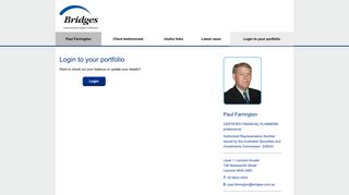 Login to your portfolio - Bridges Financial Services
