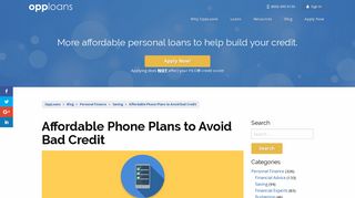 Affordable Phone Plans to Avoid Bad Credit | Budget Phone Plans