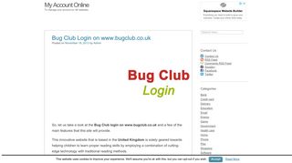 www.bugclub.co.uk Bug Club Login - My Account Online