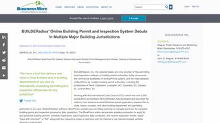 BUILDERadius' Online Building Permit and Inspection System Debuts ...