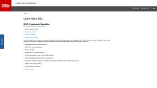 BSD Customer Benefits - Office Depot Business