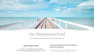 Our Honeymoon Fund - a wedding gift service