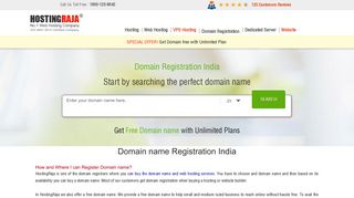 Domain Registration | Register Domain for [Rs. 99 or Get Free domain]