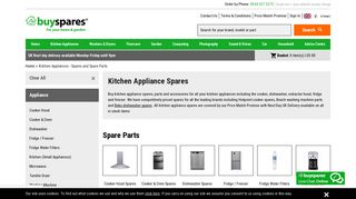 Kitchen Appliance Spares, Parts and Accessories | BuySpares