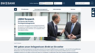Research – Privates Vermögensmanagement | BW-Bank