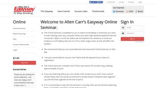 Allen Carr's Easyway to Stop Smoking > Online > Login