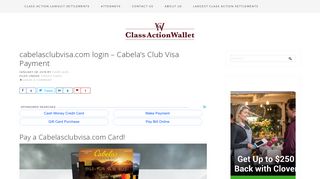 cabelasclubvisa.com login - Cabela's Club Visa Payment