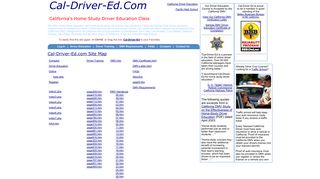Site Map - Cal-Driver-Ed