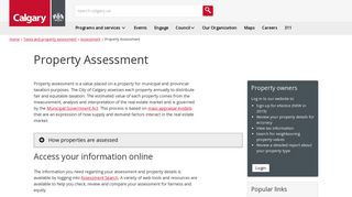 The City of Calgary - Property Assessment