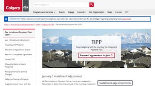 The City of Calgary - Tax Instalment Payment Plan (TIPP)