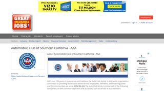 Jobs with Automobile Club of Southern California - AAA