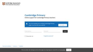 Log in | Cambridge International