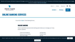 Online Banking Services - Atlantic Capital Bank