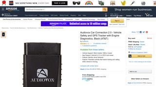 Amazon.com: Audiovox Car Connection 2.0 - Vehicle Safety and GPS ...