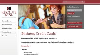 Business Credit Card | Resolute Bank