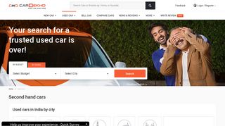 Second hand cars - 38855 verified used cars in India | CarDekho