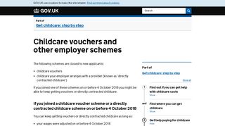 Help paying for childcare: Childcare vouchers and other ... - Gov.uk