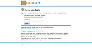 Careersoft home user login