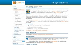 Careersoft - Products - Job Explorer Database