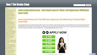 www.cashcentral.com - Fast Cash Loan in 1 Hour. Get Approved ...
