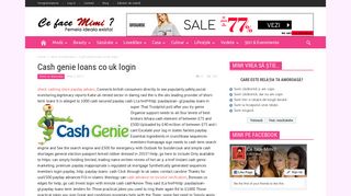 Cash genie loans co uk login | Ce face Mimi ?