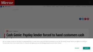 Cash Genie: Payday lender forced to hand customers cash back - Mirror